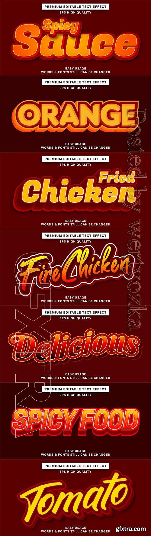 3d editable text style effect vector vol 853