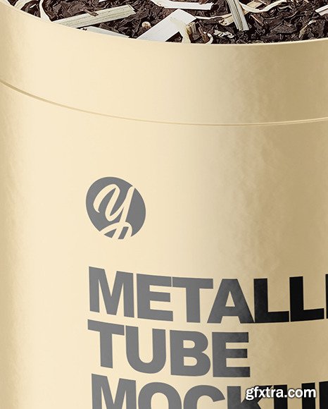 Metallized Tube With Tea Mockup 87021