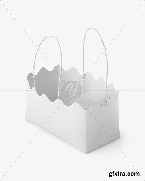 Matte Paper Basket with Handles Mockup 87002