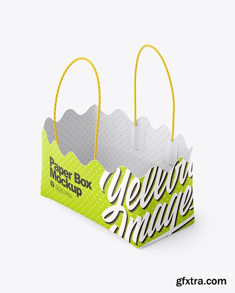 Matte Paper Basket with Handles Mockup 87002