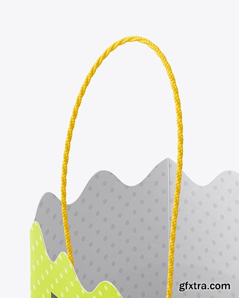 Matte Paper Basket with Handles Mockup 87002