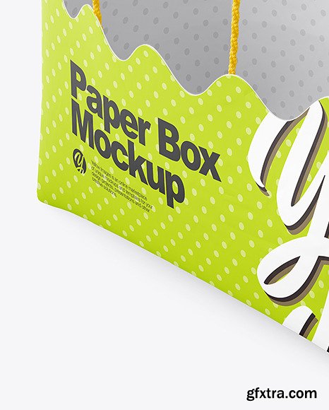 Matte Paper Basket with Handles Mockup 87002