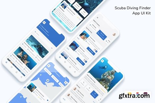 Scuba Diving Finder App UI Kit