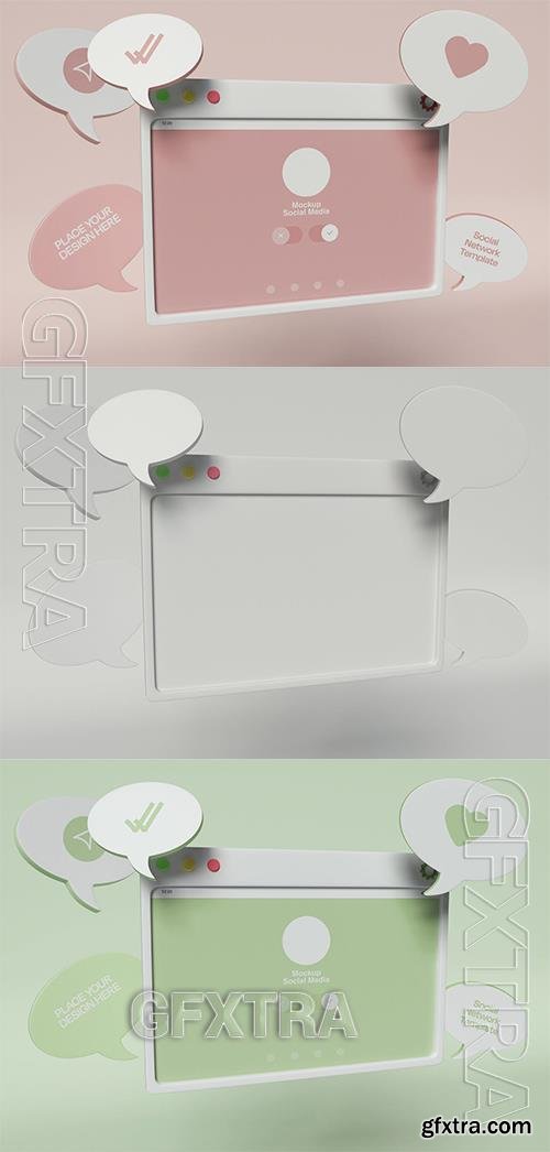 Screen Mockup of Social Network HZK4Z62