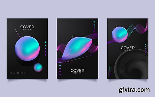 Vector A4 cover templates cover design
