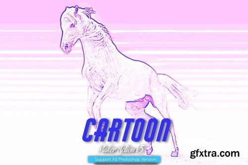 CreativeMarket - Cartoon Maker Photoshop Action V5 5457294