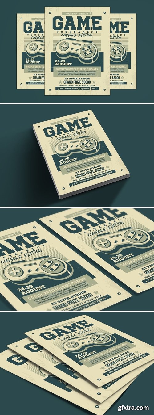 Retro Game Tournament Flyer
