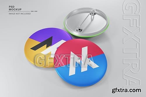 Realistic pin buttons mockup ZGHSUD5