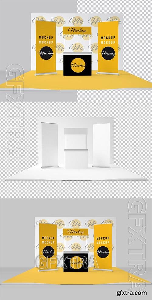 Exhibition Stand with Printable Materials Mockup 5NKPRB9 Exhibition Stand with Printable Materials Mockup 5NKPRB9