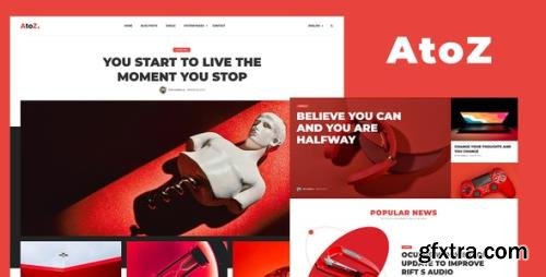 ThemeForest - AtoZ v1.0 - Blog and Magazine HTML Template - 33372744