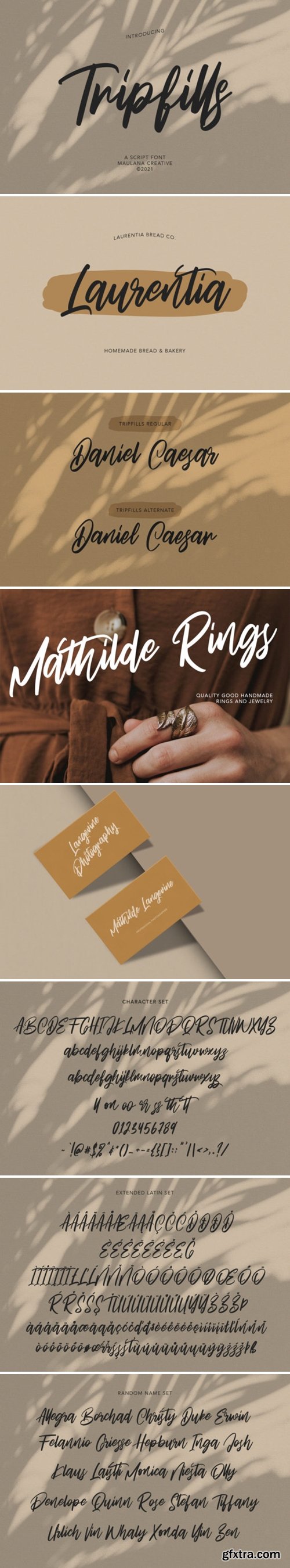 Tripfills Script Font