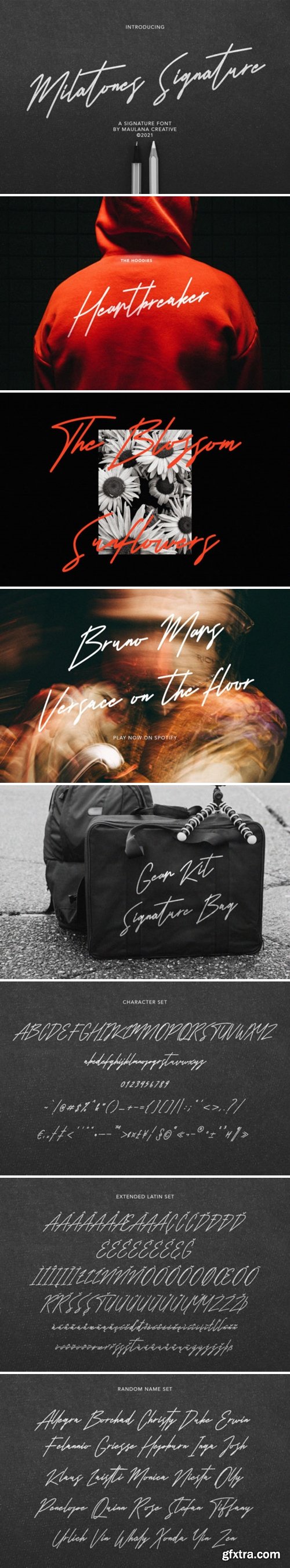 Milatones Signature Font