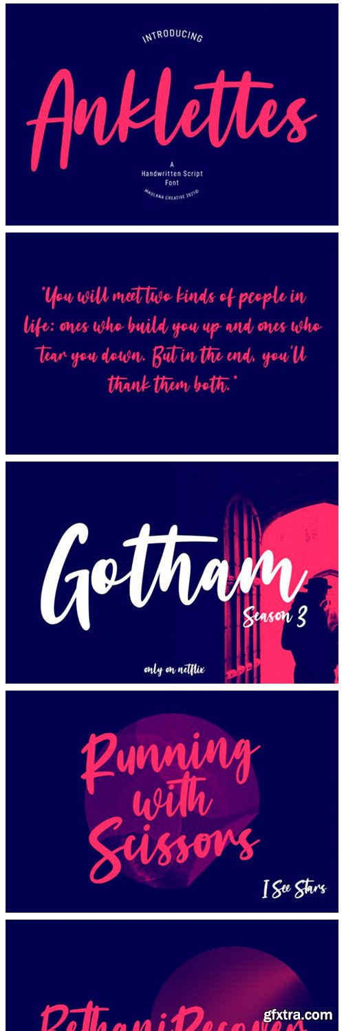 Anklettes Font Anklettes Font