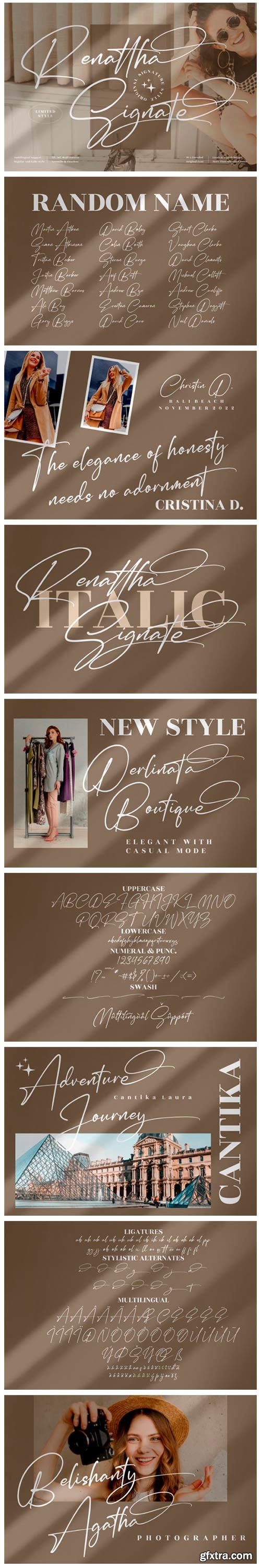 Renattha Signate Font