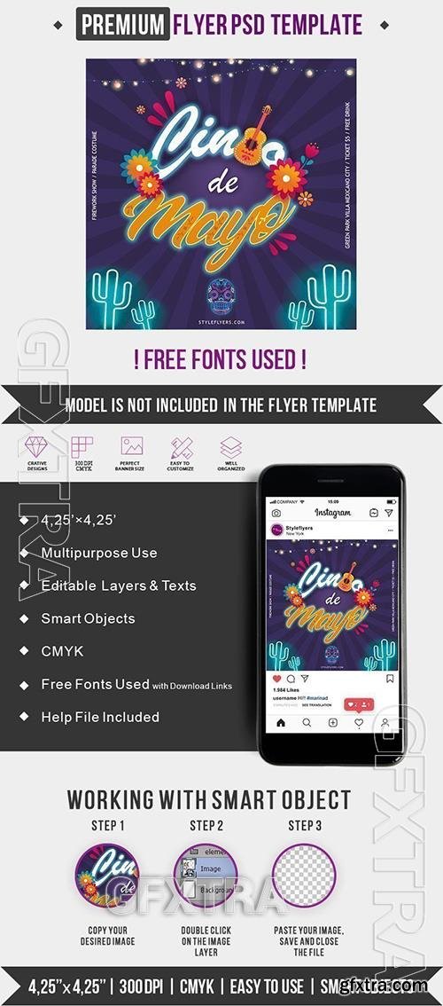 Cinco de Mayo Fest PSD Flyer Template Cinco de Mayo Fest PSD Flyer Template