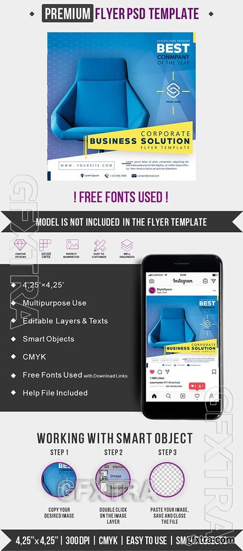 Corporate Business Flyer PSD Template