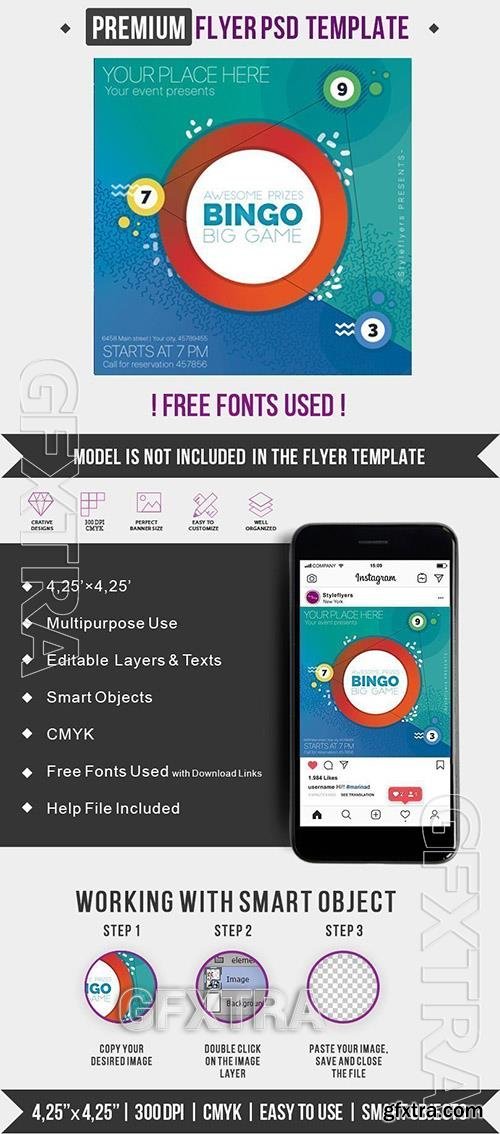 BIG Bingo Game PSD Flyer Template