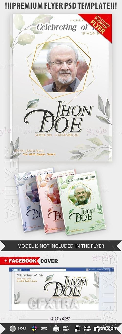 Funeral Program PSD Flyer Template Funeral Program PSD Flyer Template