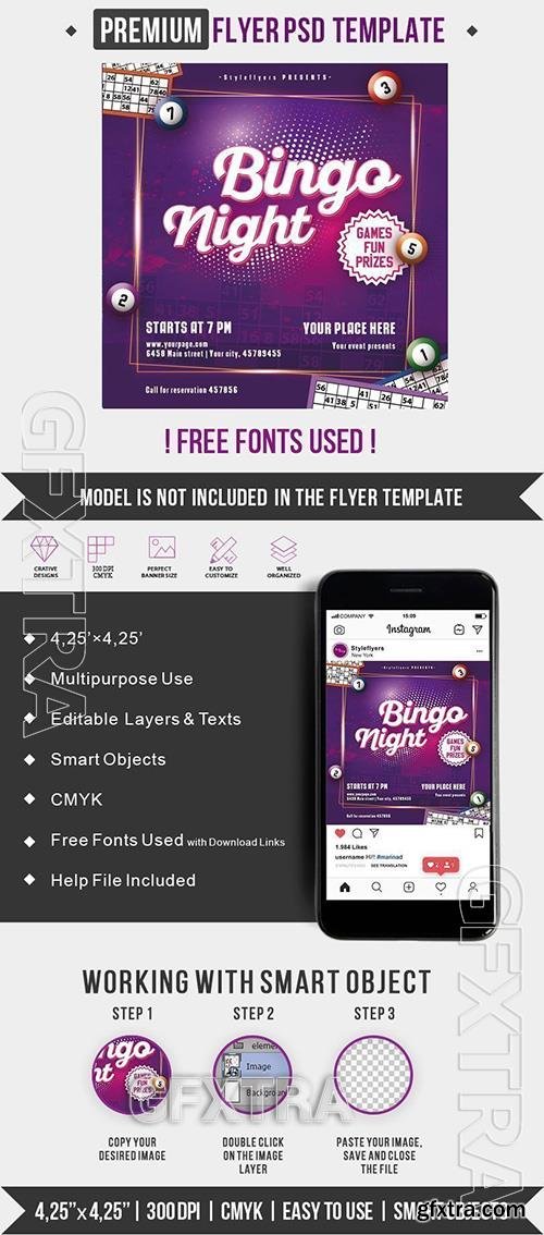 Bingo Night PSD Flyer Template Bingo Night PSD Flyer Template