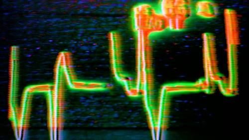 Videohive - Video signal is damaged with TV sound.artstic effect digital noise error 80s 90s retro - 33375958 - 33375958