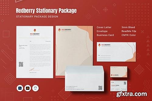 Redberry Stationary device for brand identity Redberry Stationary device for brand identity