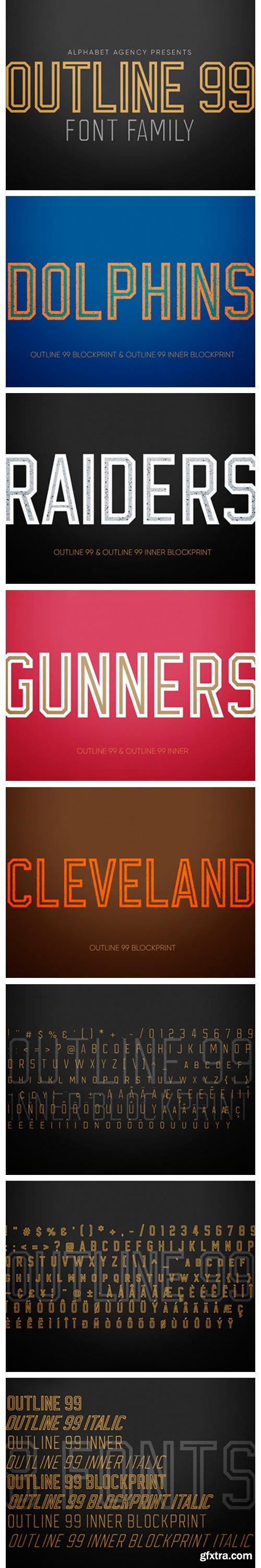Outline 99 Font