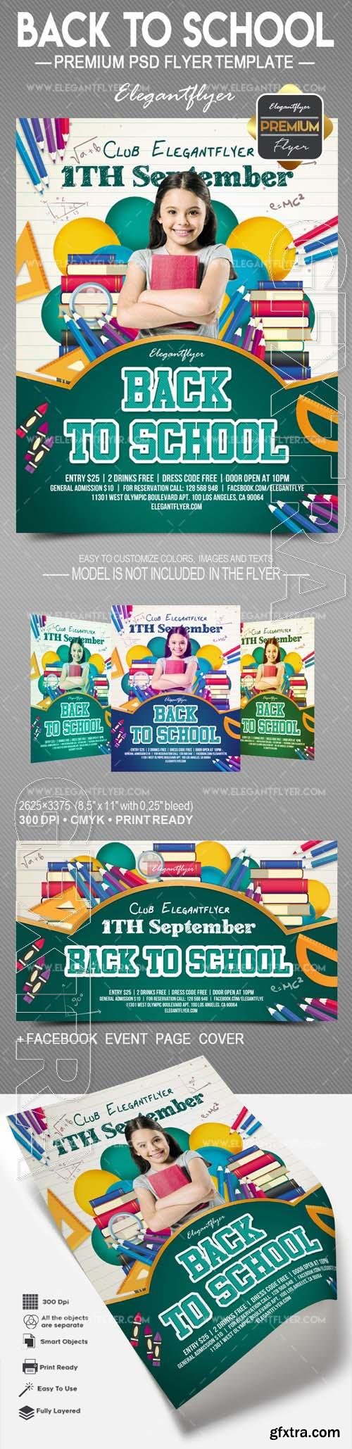 Back to School Flyer PSD Template vol 5 Back to School Flyer PSD Template vol 5