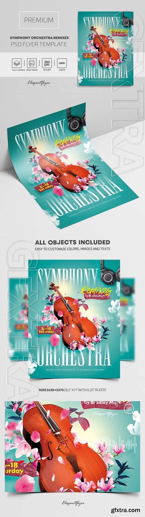 Symphony Orchestra Remixes Premium PSD Flyer Template Symphony Orchestra Remixes Premium PSD Flyer Template