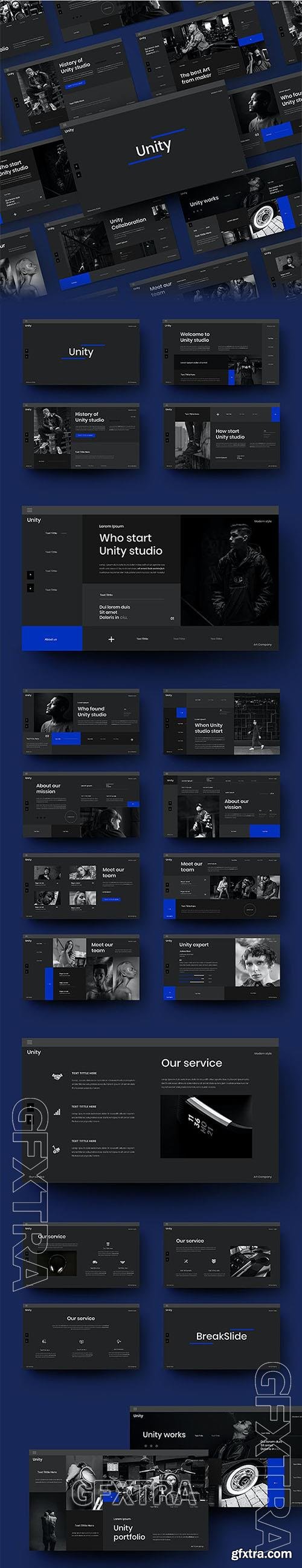 Unity - Business Powerpoint, Keynote and Google Slides Template