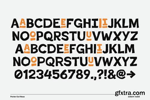 Poster Cut Neue Font Family