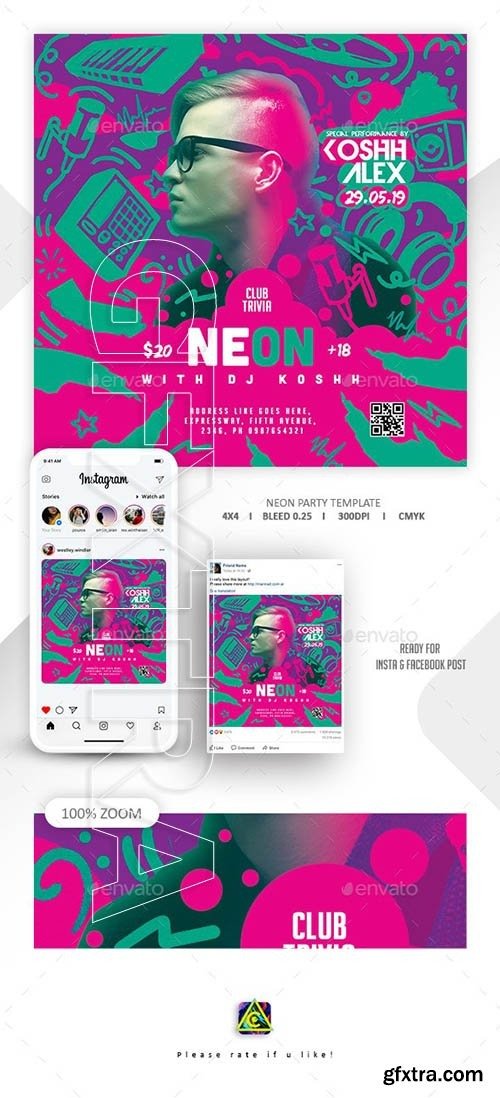 GraphicRiver - Neon Flyer Template 23805247