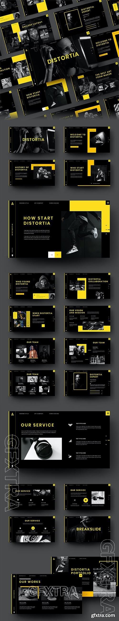 Distortia – Business Powerpoint, Keynote and Google Slides Template