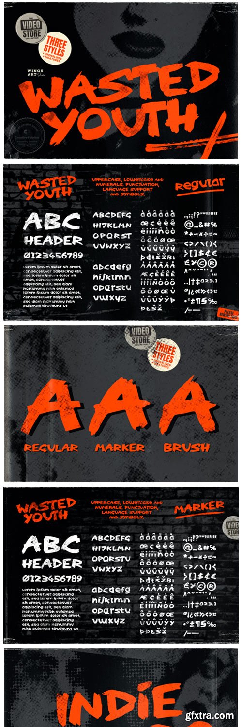 Wasted Youth Font Wasted Youth Font