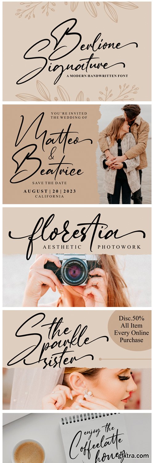 Berlione Signature Font Berlione Signature Font