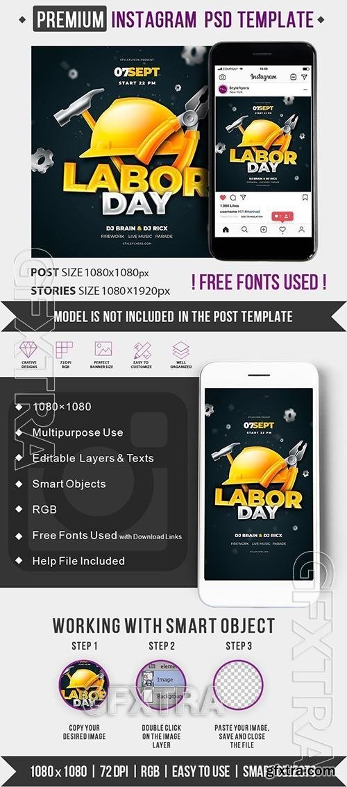Labor Day PSD Flyer Template Labor Day PSD Flyer Template