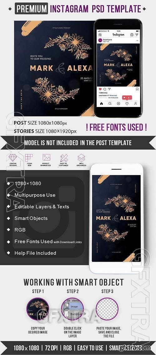 Wedding Invitation PSD Flyer Template Wedding Invitation PSD Flyer Template