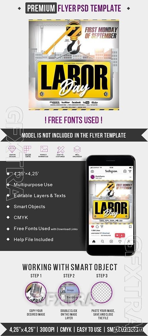 Labor Day PSD Flyer Template Labor Day PSD Flyer Template