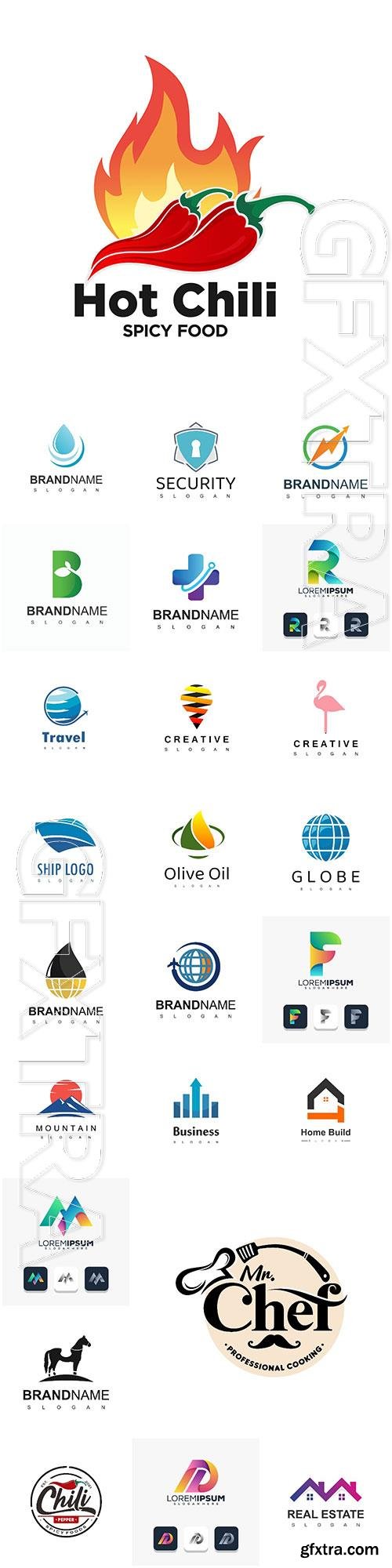 Big set Logo collection vector design