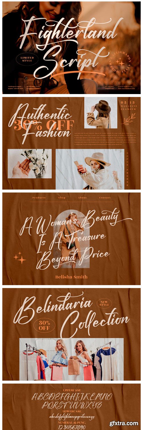 Fighterland Script Font Fighterland Script Font