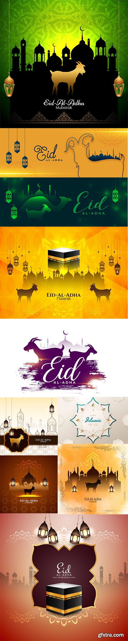 Eid al adha islamic festival banner design vol 2