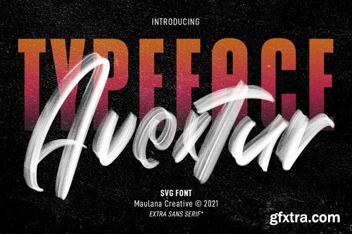 Avextur SVG Brush Font