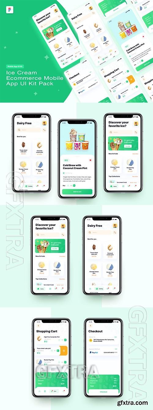 Ice Cream e-Commerce App UI Kit EVNGULE Ice Cream e-Commerce App UI Kit EVNGULE