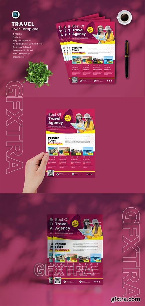 Travel flyer Template vol-02 DKECK5U Travel flyer Template vol-02 DKECK5U