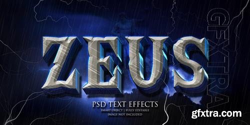 Zeus text effect Premium Psd