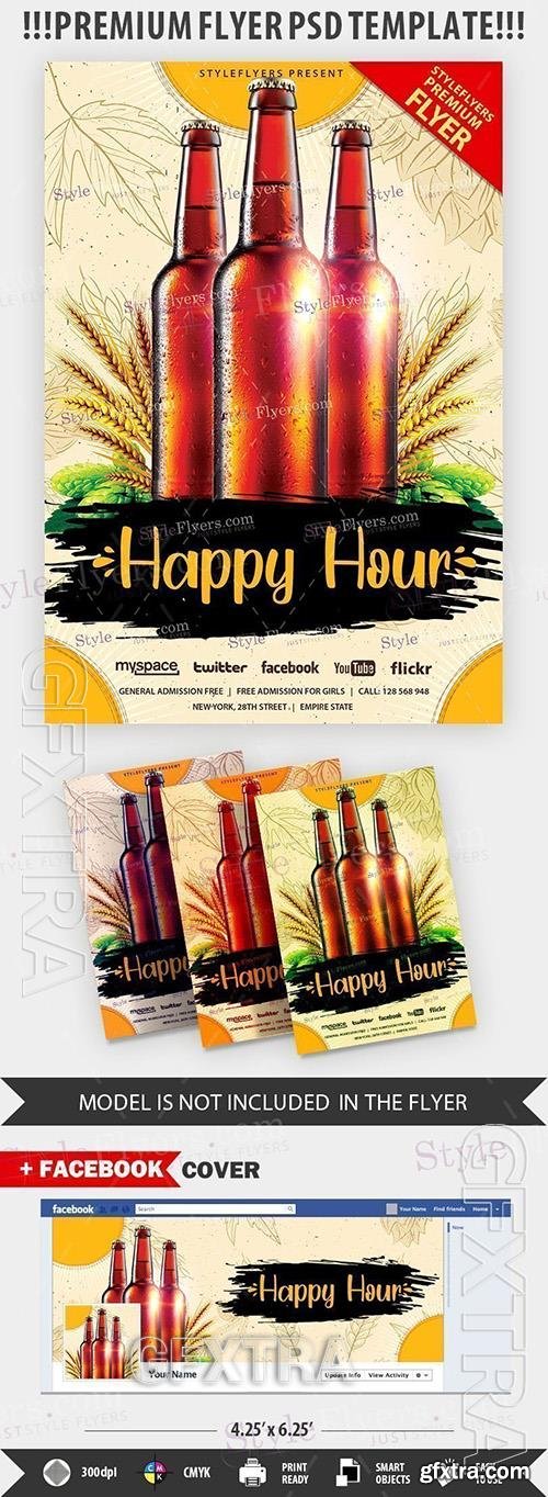 Happy Hour Flyer Template PSD Instagram Post and Story Template Happy Hour Flyer Template PSD Instagram Post and Story Template