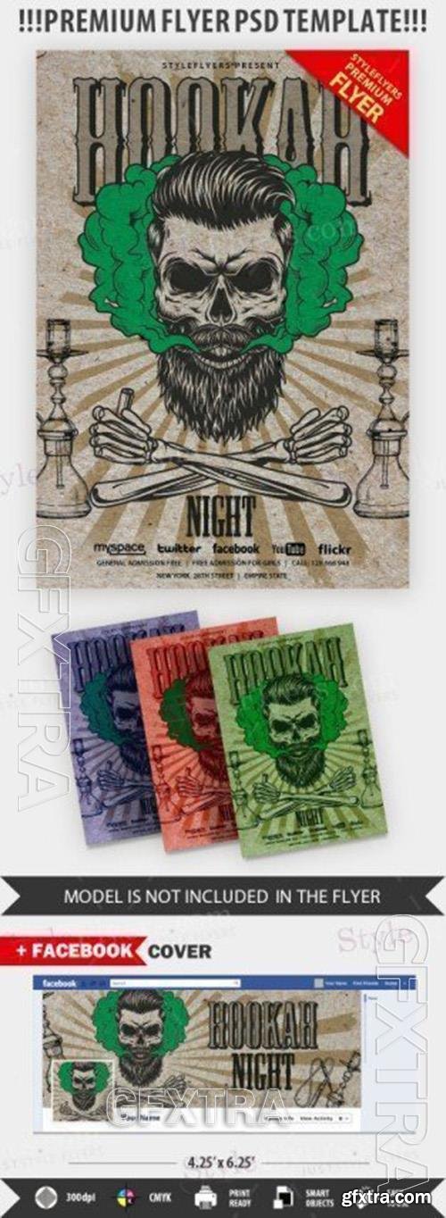 Hooka Night PSD Instagram Post and Story Template Hooka Night PSD Instagram Post and Story Template