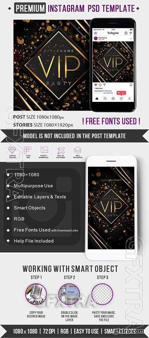 VIP PSD Instagram Post and Story Template VIP PSD Instagram Post and Story Template