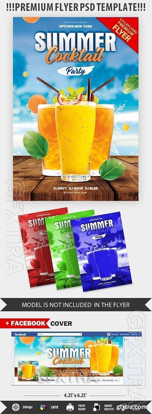 Summer Cocktail Party Flyer Summer Cocktail Party Flyer