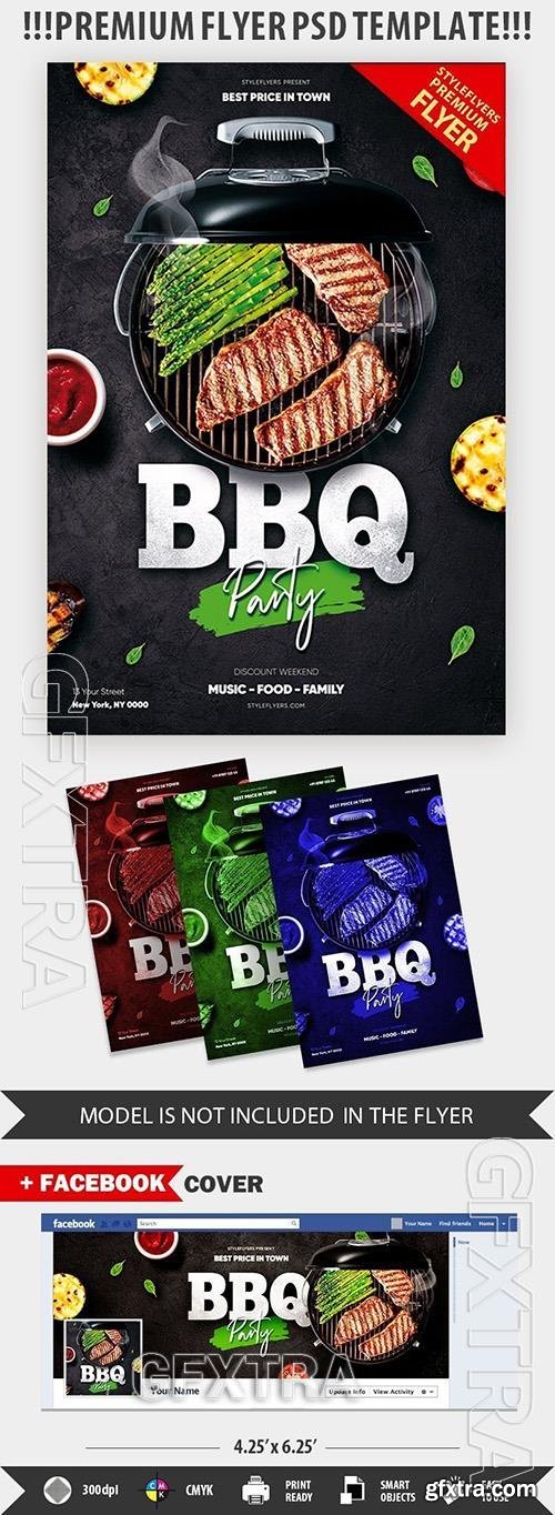 BBQ Party PSD Flyer Template BBQ Party PSD Flyer Template