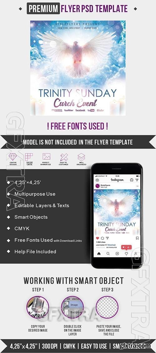 Trinity Sunday Church Event Flyer Trinity Sunday Church Event Flyer